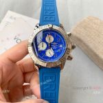 Copy Breitling Super Avenger II 45mm Watch Blue Rubber Strap